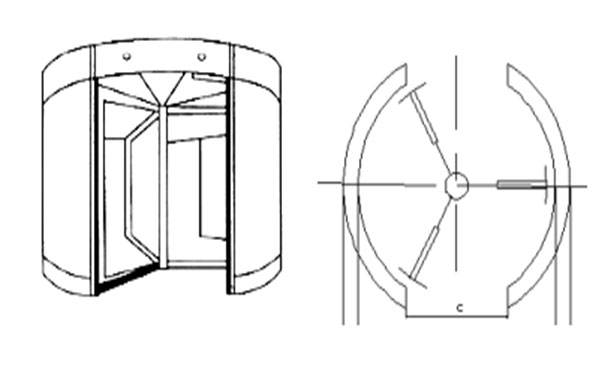 玻璃旋轉(zhuǎn)門結(jié)構(gòu)圖 玻璃旋轉(zhuǎn)門結(jié)構(gòu)圖
