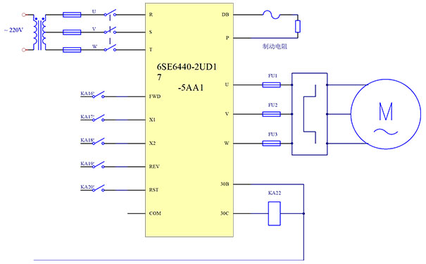 玻璃旋轉(zhuǎn)門變頻器接線圖 玻璃旋轉(zhuǎn)門變頻器接線圖