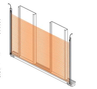 高速門安全光幕安裝示意圖 高速門安全光幕安裝示意圖